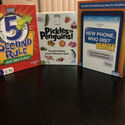 5 Second Rule , Pickles to Penguins , New Phone Who Dis Family Board Games
