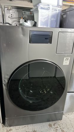 Bespoke 5.3 cu. ft. Ultra Capacity Ventless Heat Pump All-In-One Washer Dryer Combo with Super Speed in Dark Steel