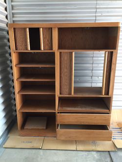 Oak entertainment center