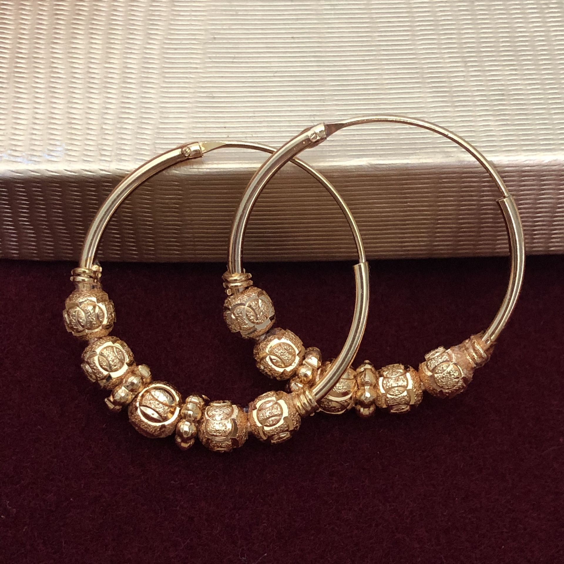 22k Gold Plated Hoops Earrings 