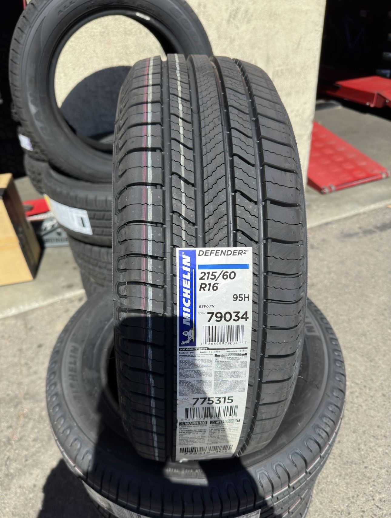 215/55R17 Michelin Defender2 94H Set Of 4 Tires Free Mount Balance installed Finance Available