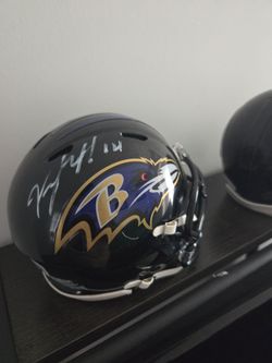 Kyle Hamilton signed mini helmet