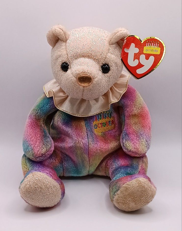 TY Beanie Baby October Birthday Opal Bear