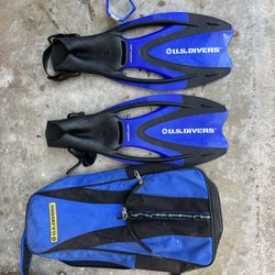 Us Divers Size Large Fins Goggles And Snorkel Set 