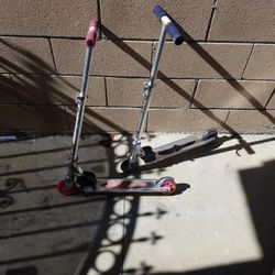 Pair Of Razor Scooters