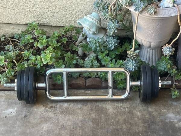 └➤➤➤ 45 lbs | 34" Olympic | Bicep Tricep Curl Bar in excellent conditi