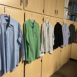 Men’s L/S Dress Shirts Large  $35.00 For All Or $6.00 Each