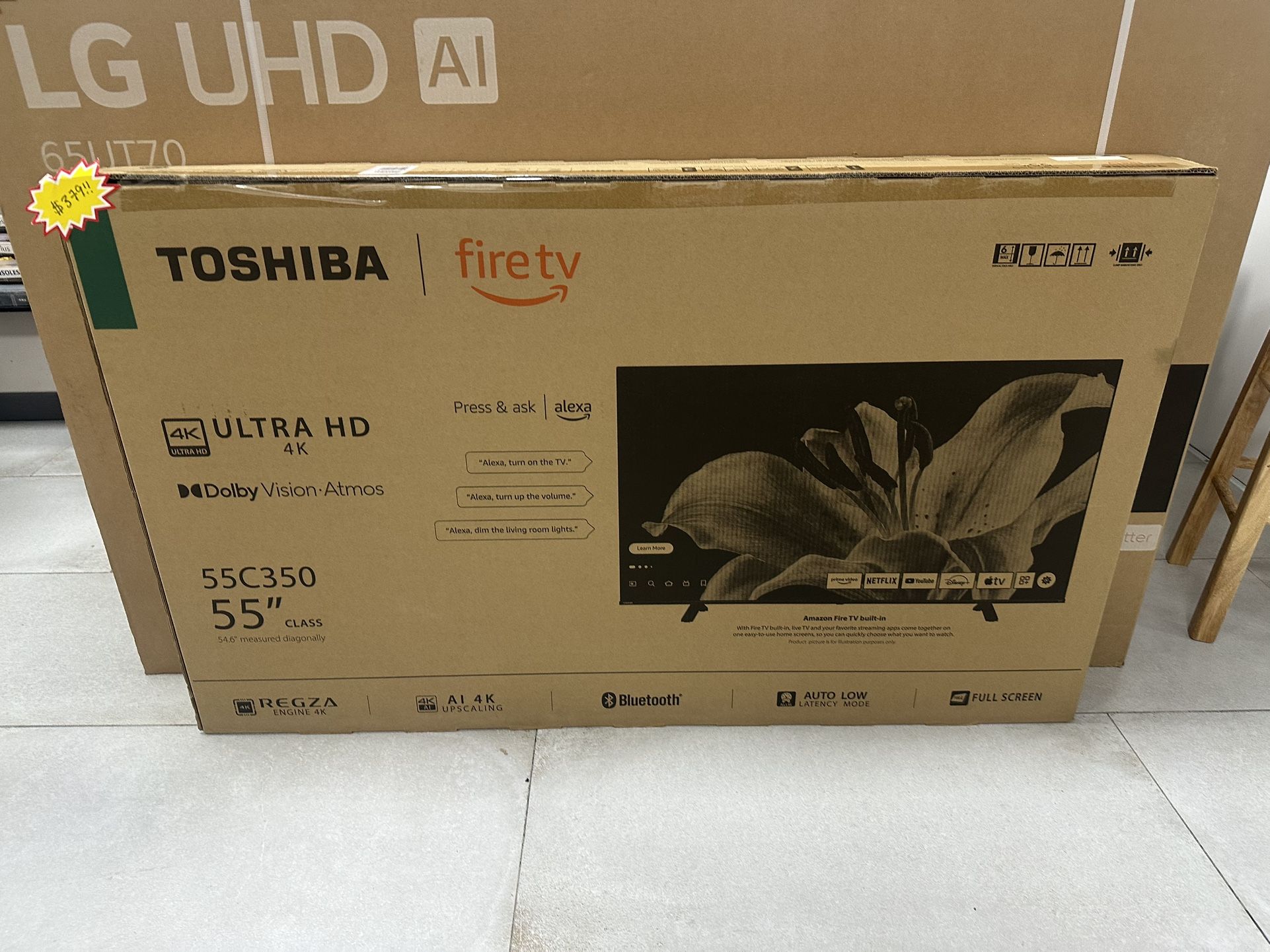 Toshiba 55” 4K Fire TV! $379 Cash! Finance Available For $50 Down!