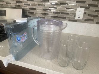 Water Gallons With Glass Cups ,  all  for