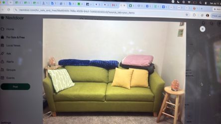 Green Couch with Sofa-Bed