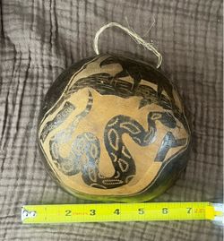 Carved Coconut Souvenir from Jaquitos Peru