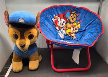 Paw Patrol Chase Plush & Saucer Chair Set