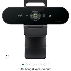 Logitech Brio 4K Webcam, Ultra 4K HD Video Calling, Noise-Canceling mic, HD Auto Light Correction, Wide Field of View, Works with Microsoft Teams, Zoo