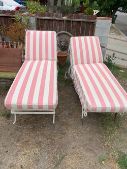 Pink & White Chaise Lounger Cushions $30 Each OBO!