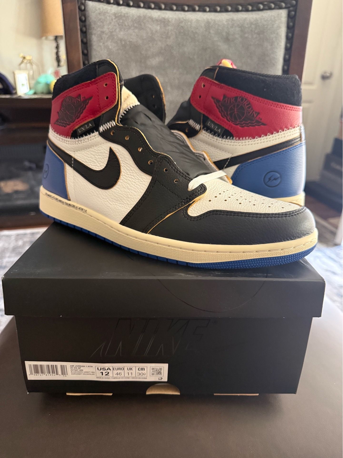Jordan 1 Union X Fragment size 12