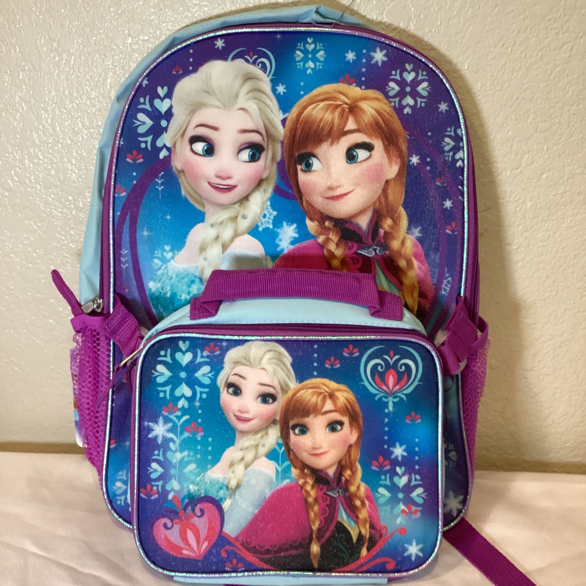 NWT Frozen Elsa Backpack Set