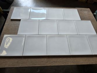 Wall Tile Undulated White 6x6