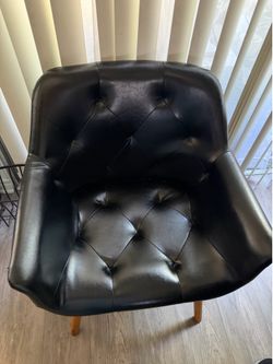 Faux leather chair