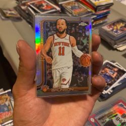  Jalen Brunson Topps Chrome Refractor No. 101