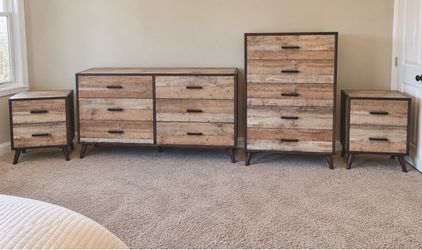 4-Piece Rustic Bedroom Dresser Set