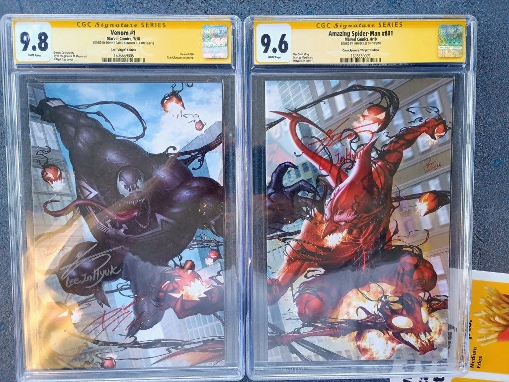 2 CGC SS Venom #1 & Amazing Spiderman #801 Both Signed