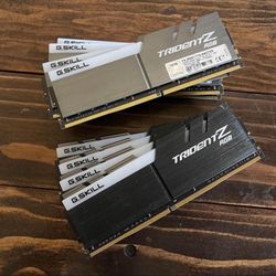 128GB (16GB X 8) GSkill TridentZ RBG DDR4 3600 CL17-19-19-39 1.35v Gaming RAM