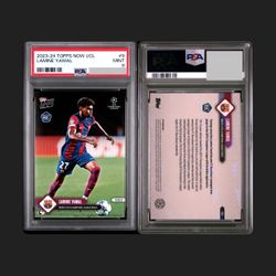 PSA 9 MINT LAMINE YAMAL 2023 TOPPS NOW UCL #9 UCL DEBUT ROOKIE / FC BARCELONA