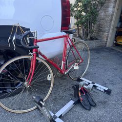 Vintage Fuji Road Bike + Trainer Stand