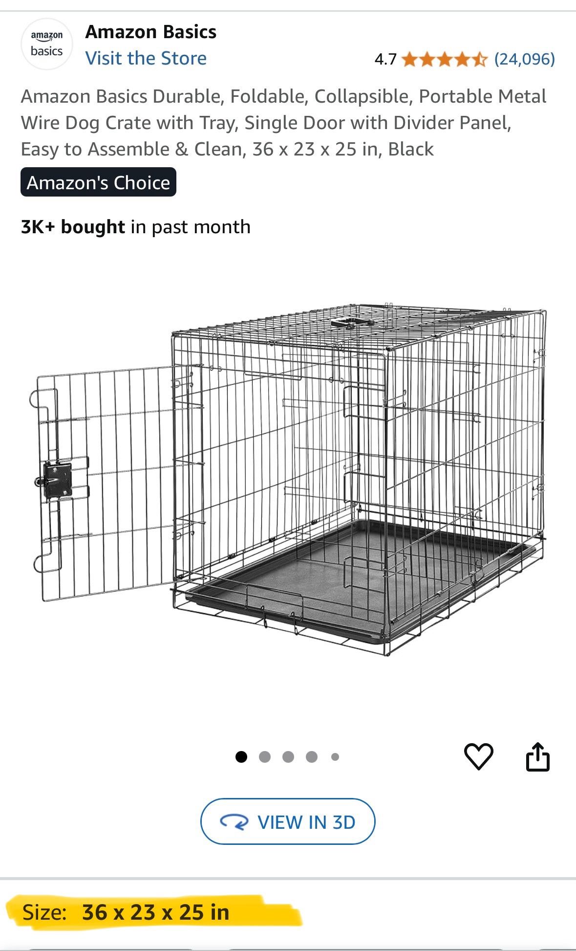Brand New metal crate with brand new pad
