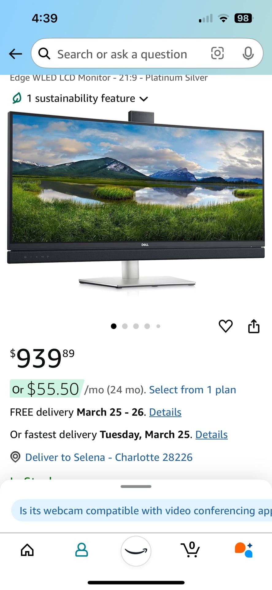 34 Inch Wide Screen Monitor