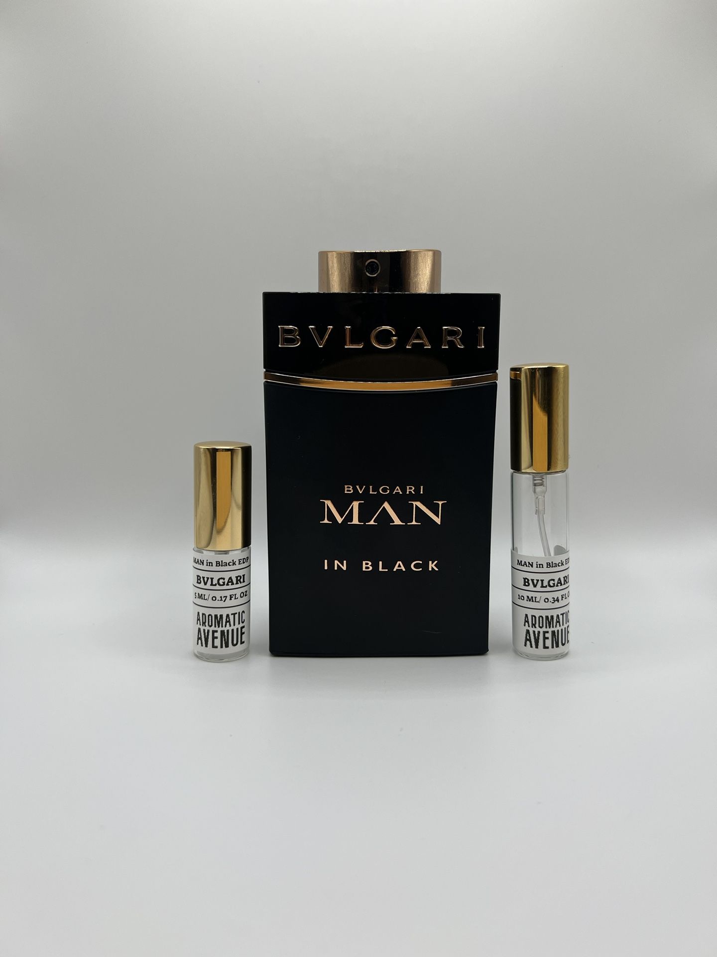 Bvlgari Man In Black EDP Fragrance Glass Decant Sample Spray Travel Size Vial 10ML