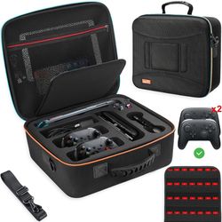 Brand New Unopened   jamini Carrying Case for Nintendo Switch 2, All-in-One Hard Shell Travel Bag Compatible with Console, 2 Pro Controllers, 28 Game,
