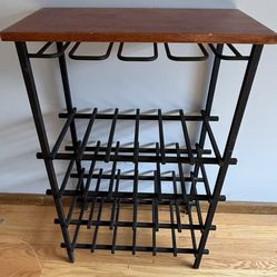Wrought Iron Wine Server Rack