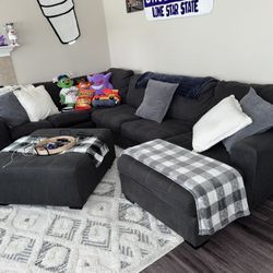 Large Sectional With Ottoman 
