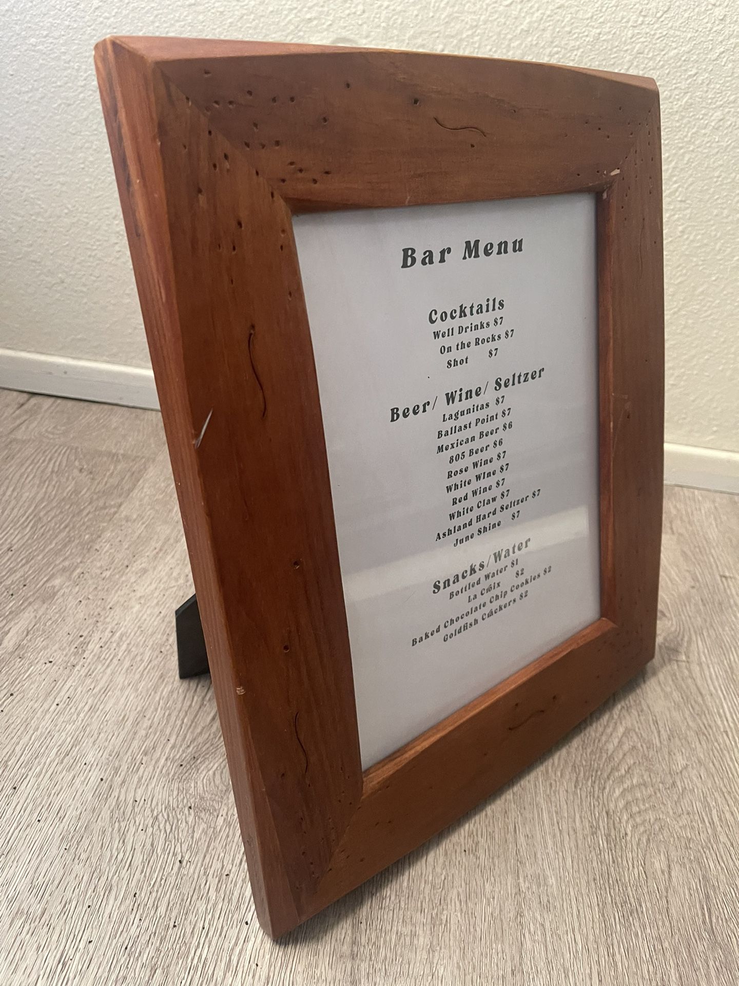 pottery barn wood western Rustic 8x10” table top frame