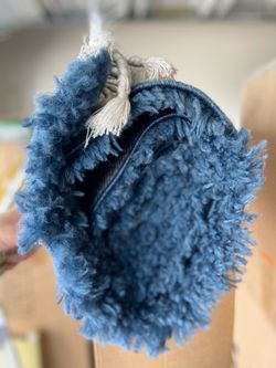 Shag Tasseled Blue Rug