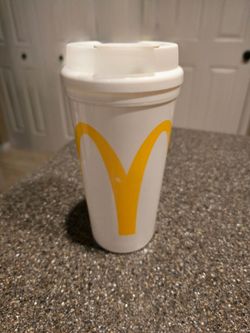 McDonald's White Travel Tumbler with Lid