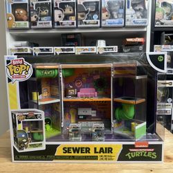 NEW Funko Bitty Pop HOUSE TMNT Sewer Lair Teenage Mutant Ninja Turtles Leonardo