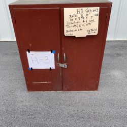 Reddish Storage Cabinet w/3 shelves