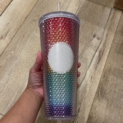 Starbucks Pride 2020 Limited Edition Studded Rainbow Cold Cup Tumbler 