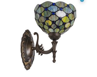 Tiffany Wall Sconce Hand-Weld Stained Glass Bedside Lamp