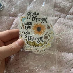 50pcs Sunflower Stickers - Waterproof Vinyl Decals for Water Bottle, Laptop, Hydroflask & More - Aesthetic Stickers Pack 