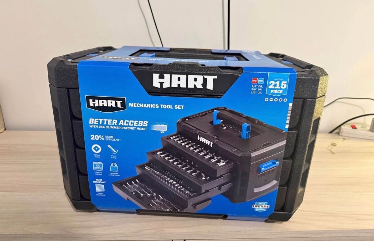 Hart 215 piece mechanics tool set