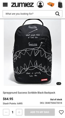 Sprayground Success Scribble Black Backpack