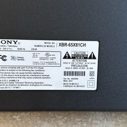 65” Sony 4k Smart Tv