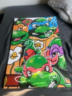TMNT Graffiti Canvas Wall Art 24x36