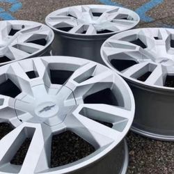22” GMC SIERRA WE FINANCE CHEVROLET CHEVY SILVERADO SUBURBAN WHEELS NEW SET RIMS 