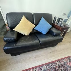 black Leather Sofa