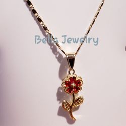 Gold Plated Flower Necklace