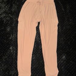 Ultra Flirt Cargo Joggers – Blush Pink, Lightweight (L)